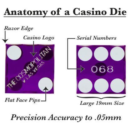 Pair (2) of Cosmopolitan 19 MM Official Casino Dice - Image 2