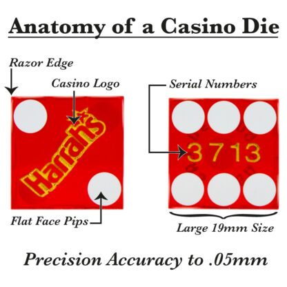 Pair (2) of Harrah's 19 MM Official Casino Dice - Image 4