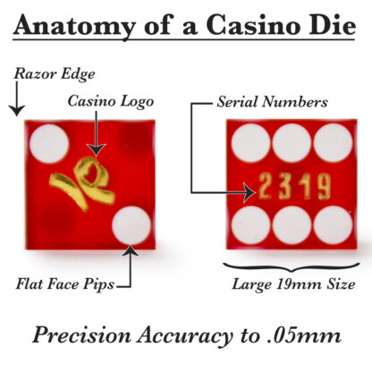 Pair (2) of Imperial Palace 19 MM Official Casino Dice - Image 4