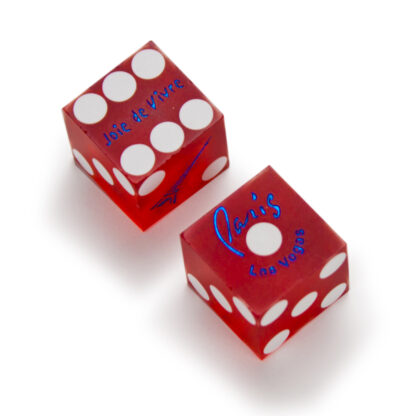 Pair (2) of 19mm Dice Used at the Paris Las Vagas Casino - Image 2