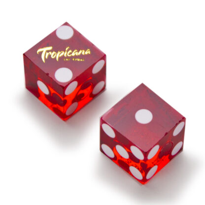Pair (2) of Official 19mm Dice Used at Tropicana Casinos - Image 2