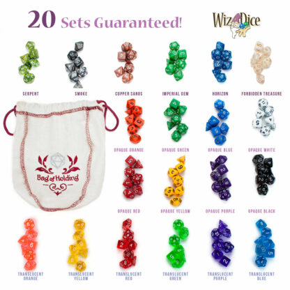 Bag of Holding: 140 Polyhedral Dice in 20 Complete Sets - Image 2