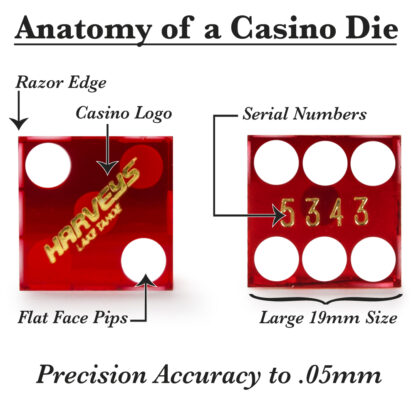 Pair (2) of Harveys 19 MM Official Casino Dice - Image 4