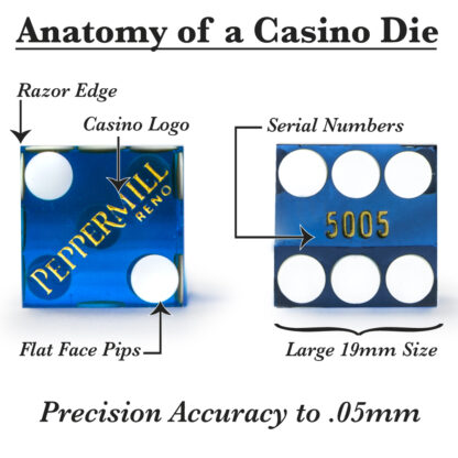 Pair (2) of Peppermill 19 MM Official Casino Dice - Image 4