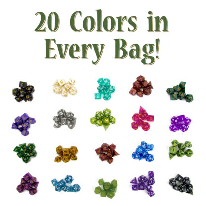 Halfling's Haversack, 140 Mini Polyhedral Dice - Image 6