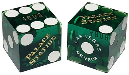 Pair (2) of 19mm Dice Used at the Palace Station Casino