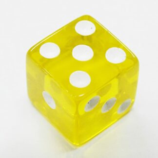 Yellow 19mm Casino Style Dice