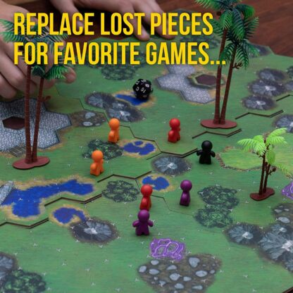 IMG Assorted Colored Wooden Peeples Game Pieces Pawns - Set of 100! - Image 6