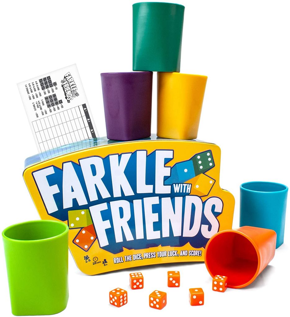 Farkle With Friends The Classic Dice Game 6Player Party Tin Set Includes 36 Dice, 6 Dice