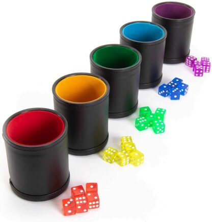 Professional Dice Cups Game Night Pack, Assorted Colors 5-pk… - Image 2