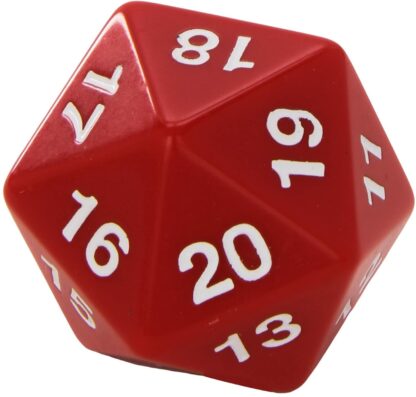55mm Countdown D20 Dice (Red)