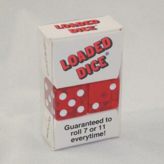 Set of Six Sided Loaded Transparent Red Dice that Roll 7's or 11's