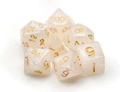 7 Die Polyhedral Dice Set In Velvet Pouch-Forbidden Treasure - Image 3