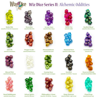 7 Die Polyhedral Set In Velvet Pouch, Philosopher's Stone - Image 6