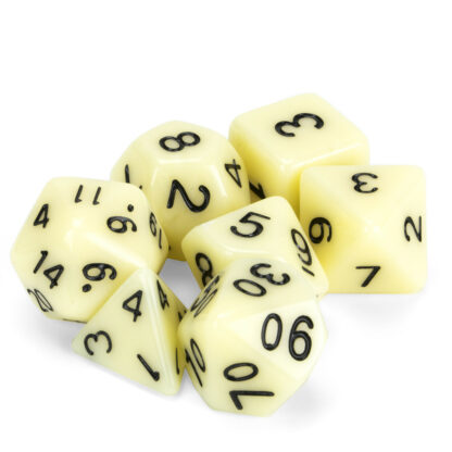 Set Of 7 Polyhedral Dice, Goblin Teeth - Image 2