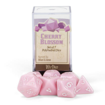 Set Of 7 Polyhedral Dice, Cherry Blossom - Image 2