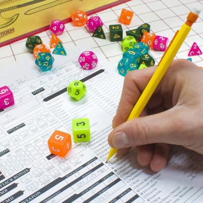 Set Of 7 Polyhedral Dice, Forge Embers - Image 6