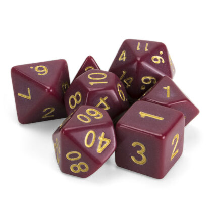 Set Of 7 Polyhedral Dice, Crimson Queen - Image 2