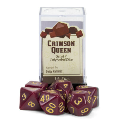 Set Of 7 Polyhedral Dice, Crimson Queen - Image 3