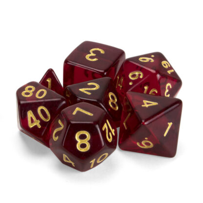 Set Of 7 Polyhedral Dice, Blood Lust - Image 7