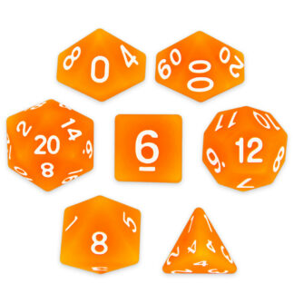 Set Of 7 Polyhedral Dice, Forge Embers