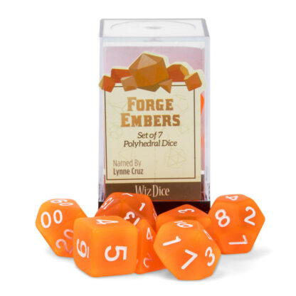 Set Of 7 Polyhedral Dice, Forge Embers - Image 3