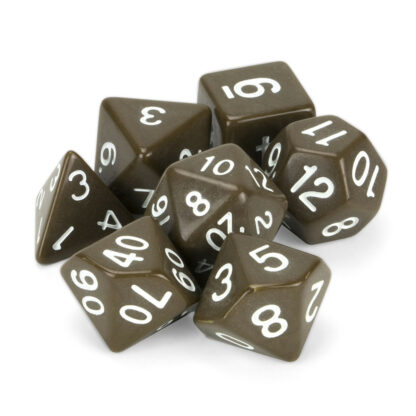 Set Of 7 Polyhedral Dice, Enchanted Clay - Image 3