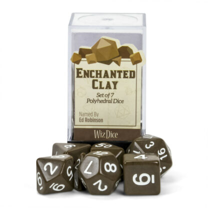 Set Of 7 Polyhedral Dice, Enchanted Clay - Image 2
