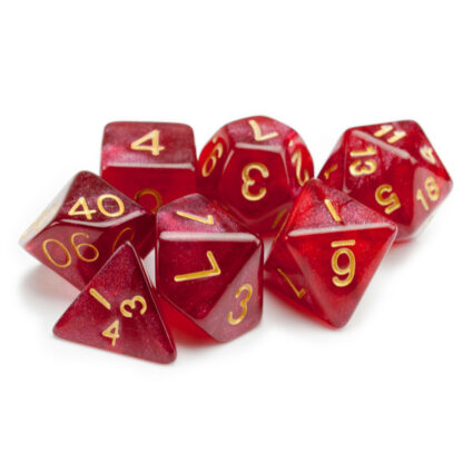 7 Die Polyhedral Set In Velvet Pouch, Philosopher's Stone - Image 2