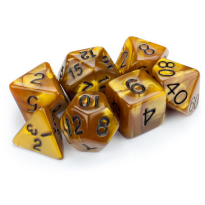7 Die Polyhedral Set In Velvet Pouch, Mountainheart - Image 2