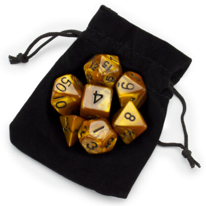 7 Die Polyhedral Set In Velvet Pouch, Mountainheart - Image 3