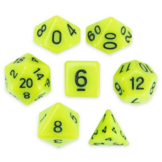 Set Of 7 Polyhedral Dice, Sticky Ichor
