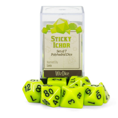 Set Of 7 Polyhedral Dice, Sticky Ichor - Image 3