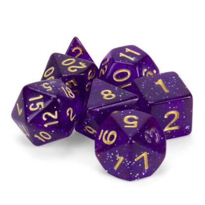 Set Of 7 Polyhedral Dice, Midnight Nebula - Image 2