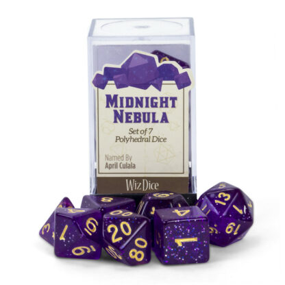 Set Of 7 Polyhedral Dice, Midnight Nebula - Image 3