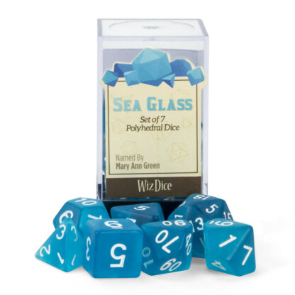 Set Of 7 Polyhedral Dice, Sea Glass - Image 3