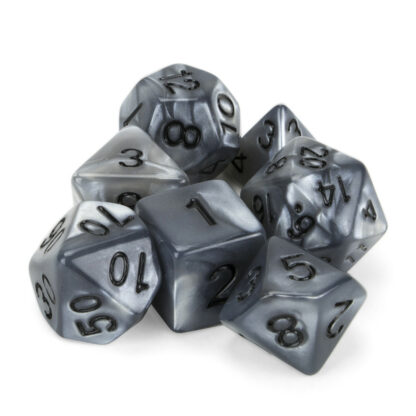 Set Of 7 Polyhedral Dice, Quicksilver - Image 2