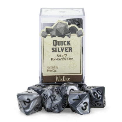 Set Of 7 Polyhedral Dice, Quicksilver - Image 3