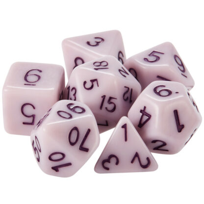 Set Of 7 Dice - Nightshade Extract - Solid Purple With Purple Paint - Image 2