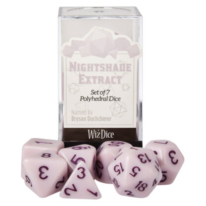 Set Of 7 Dice - Nightshade Extract - Solid Purple With Purple Paint - Image 5