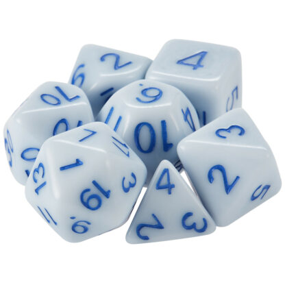 Set Of 7 Dice - Frostbourne - Solid Blue With Blue Paint - Image 2