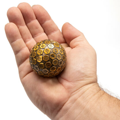 Giant Metal Polyhedral d100 Dice - 45mm (Ancient Gold) - Image 2