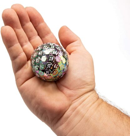 Orb of Predestined Fate: Prismatic Spray - Giant Metal Polyhedral d100 Dice - Image 2