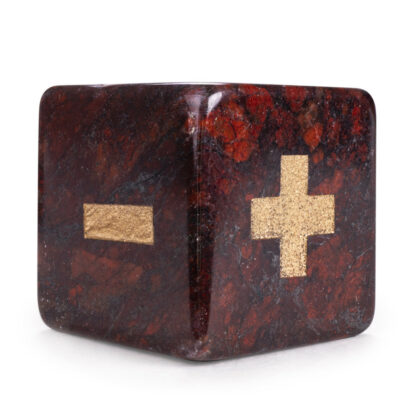 Handmade Stone Fudge Dice, Poppy Jasper, 4-Pack - Image 4