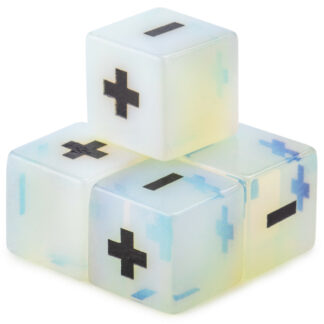 Handmade Stone Fudge Dice, Opalite, 4-Pack