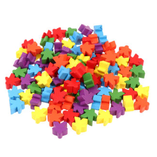 100PCS Wooden Meeples 16mm Spares Extras