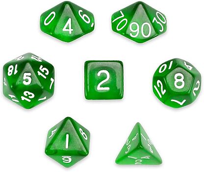 Wiz Dice Polyhedral Dice Set, Translucent Green - Image 2