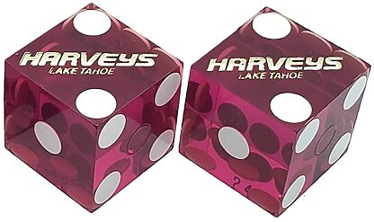 Pair (2) of Harveys Lake Tahoe 19 MM Official Casino Dice