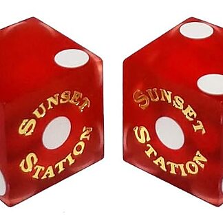 Pair (2) of 19mm Dice Used at the Sunset Station Casino (Copy)