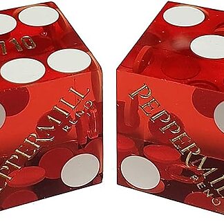 Pair (2) of Official 19mm Casino Dice Used at Peppermill Casino